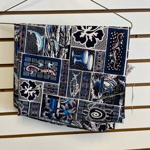 Blue and Black Patterned Fabric